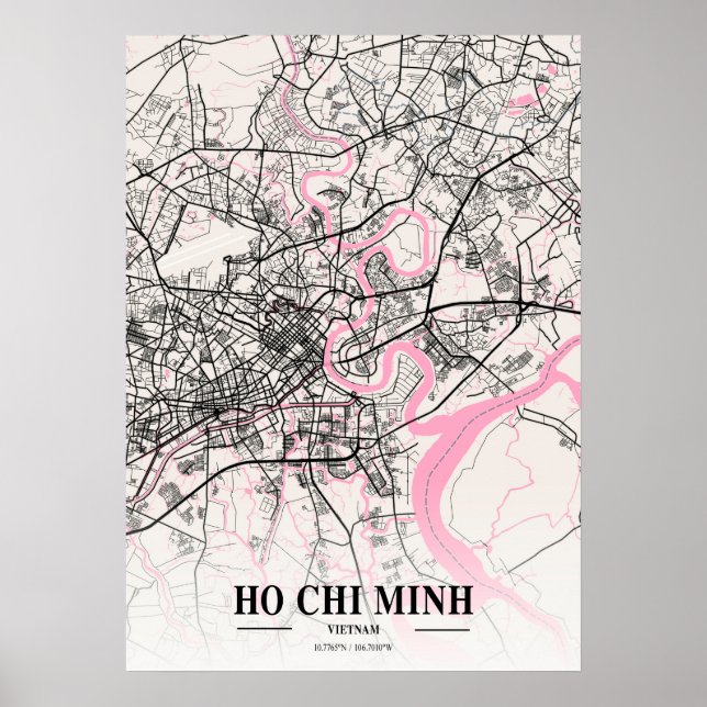 Ho Chi Minh - Vietnam Neapolitan City Map Poster (Vorne)