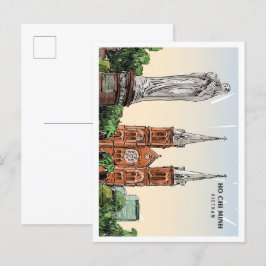 Ho Chi Minh Vietnam Sketch Kunst, Dichtung und Mus Postkarte