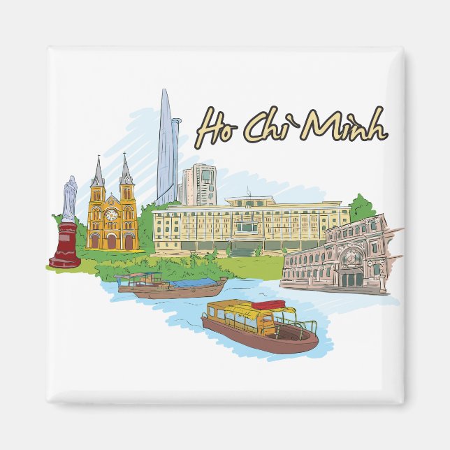 Ho Chi Minh, Vietnam World Famous City Magnet (Vorne)