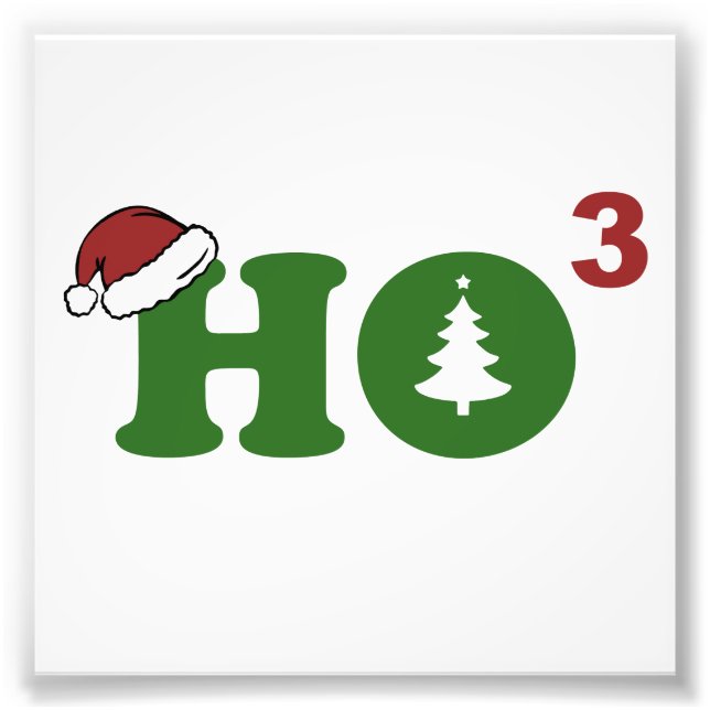 Ho Cubed Frohe Weihnachten Fotodruck (Vorne)