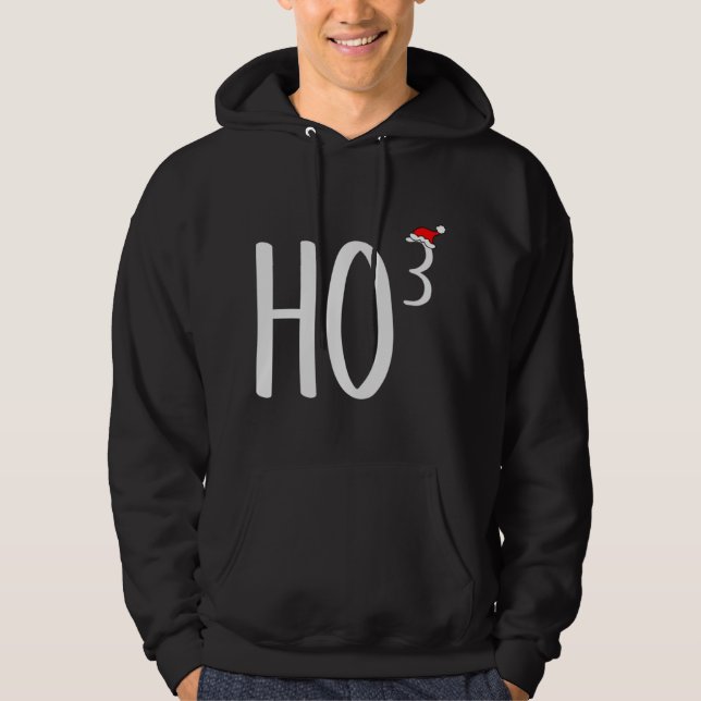 Ho Cubed, Ho Ho Ho Mathe Lehrerin Weihnachten Hoodie (Vorderseite)