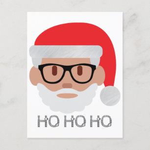 ho Hipster santa Feiertagspostkarte