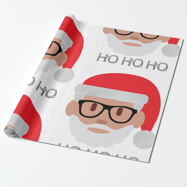 ho Hipster santa Geschenkpapier (Ungerollt)