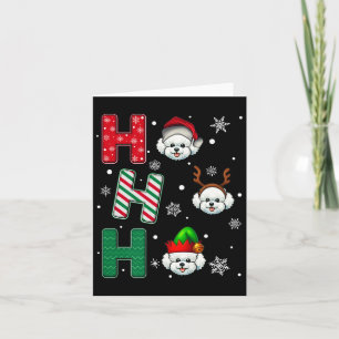 Ho Ho Bichon Frise Hund Matching Weihnachten Weihn Karte
