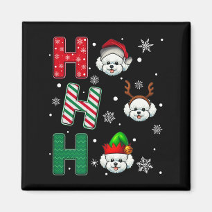 Ho Ho Bichon Frise Hund Matching Weihnachten Weihn Magnet