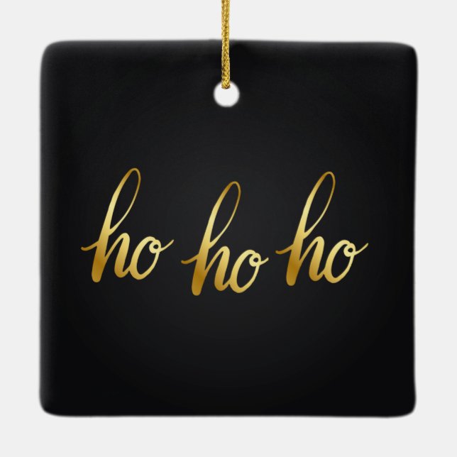 Ho Ho Black and Gold Ornament (Rückseite)
