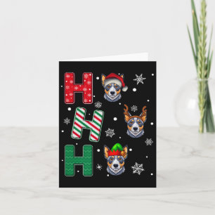 Ho Ho Blue Heeler Dog Matching Weihnachten Weihnac Karte