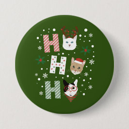 Ho Ho Cats Frohe Weihnachten Button