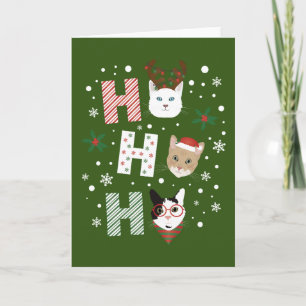Ho Ho Cats Frohe Weihnachten Karte