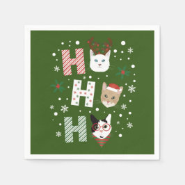 Ho Ho Cats Frohe Weihnachten Serviette