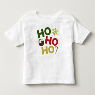 HO HO+Christmas Pudding, Candy, Snowflake Kleinkind T-shirt