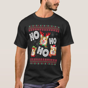 Ho Ho Corgi Dog Christmas Gif T-Shirt