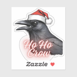 Ho Ho Crow Weihnachtskleber Aufkleber