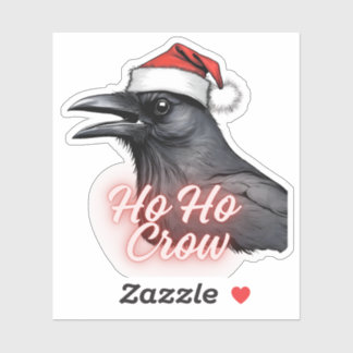 Ho Ho Crow Weihnachtskleber Aufkleber