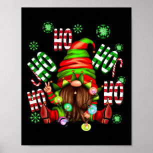 Ho Ho Elf Gnome Christmas Kids Boys Girls Xmas Poster