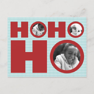 Ho Ho Feiertags-Foto-Postkarte Feiertagspostkarte