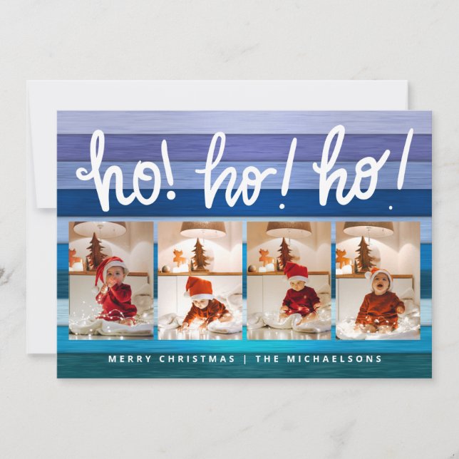 HO HO Frohe Weihnachten Add-Fotos (Vorderseite)