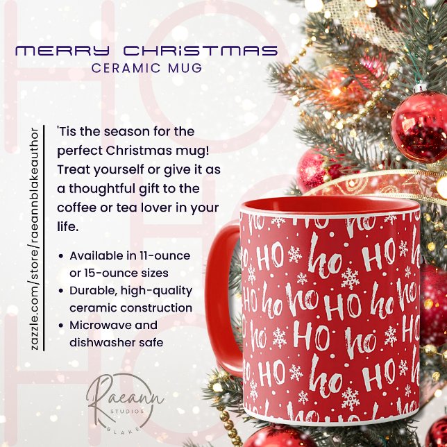 Ho-Ho Frohe Weihnachtsfeier Keramik Tasse (Von Creator hochgeladen)