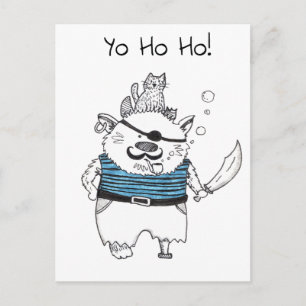 Ho Ho! / Funny Monster Pirate Postkarte