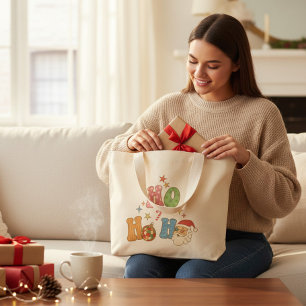 Ho Ho Groovy Frohe Weihnachtsfest Jumbo Stoffbeutel