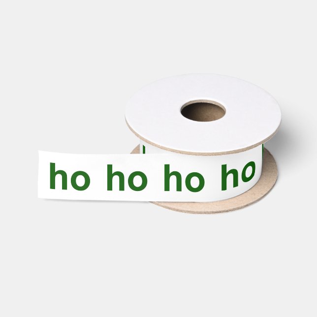 Ho-Ho Grün und Weiß Satinband (Spule)