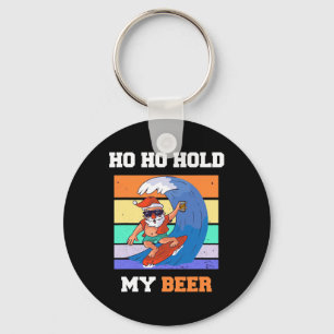 Ho Ho Halt Bier Surfer Weihnachtsmann Xmas Party C Schlüsselanhänger