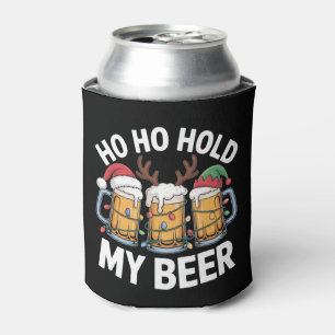Ho Ho Halt Mein Bier Weihnachten Hirsch Santa Hut  Dosenkühler