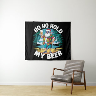 Ho Ho Halt Mein Bier Weihnachten im Juli Sommer Sa Wandteppich