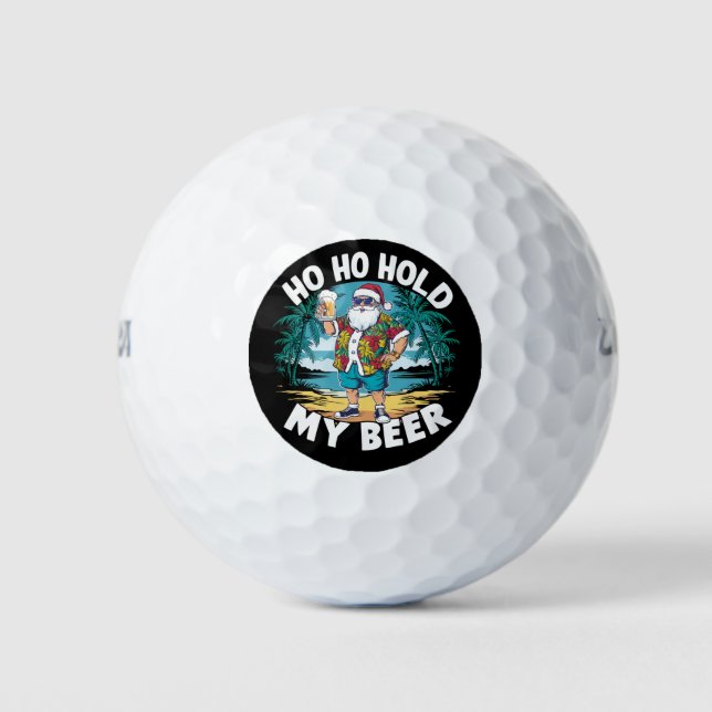 Ho Ho Halt meine Biere Weihnachten im Juli Sommer  Golfball (Vorderseite)