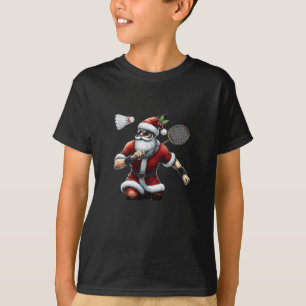Ho Ho Halten Sie meinen Shuttle Santa Badminton Ni T-Shirt