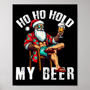 Ho Ho haltet mein Bier Vintage Santa Weihnachten i Poster