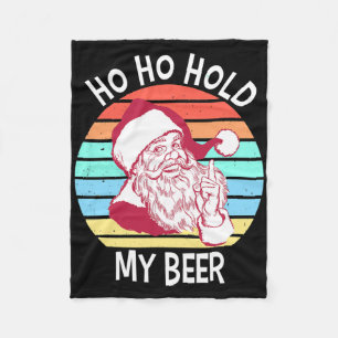 Ho Ho haltet mein Bier Weihnachten im Juli-Shirt X Fleecedecke