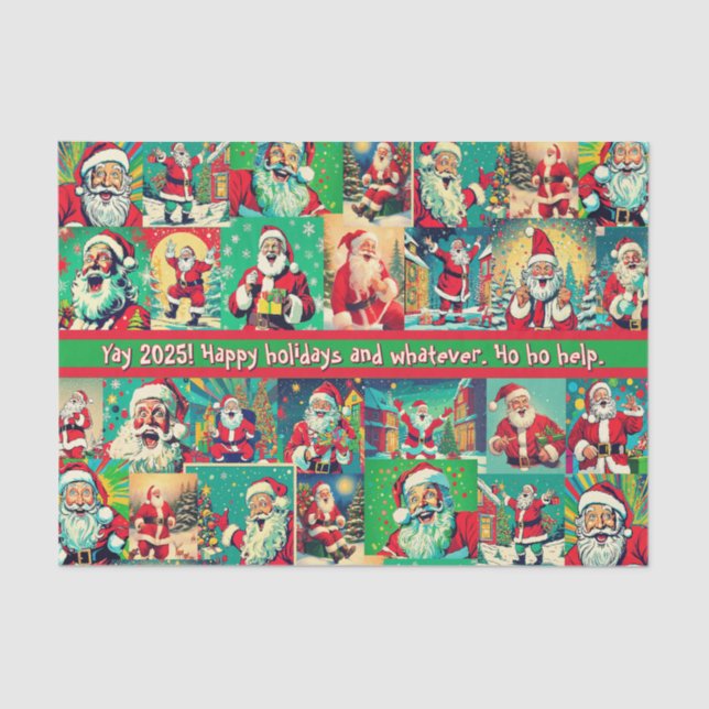 HO HO HELP-Gewebepapier Seidenpapier (Vorderseite)