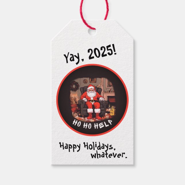 HO HO HELP HOARDER SANTA GESCHENKANHÄNGER (Vorderseite)