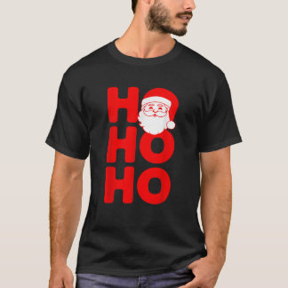 HO HO HO 3 Santa Claus Xmas T-Shirt
