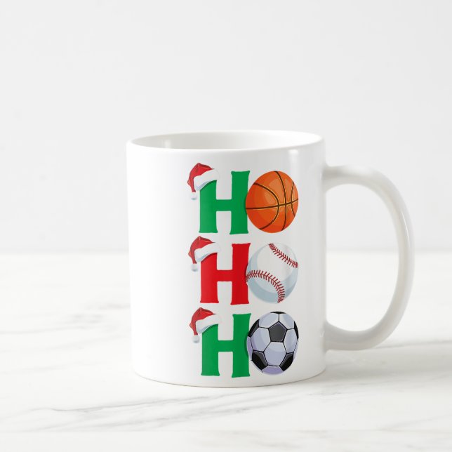 Ho Ho Ho Boys Christmas Srts Basketball Baseball S Kaffeetasse (Rechts)