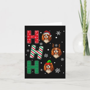 Ho Ho Ho Cavalier King Charles Spaniel Dog Santa E Karte