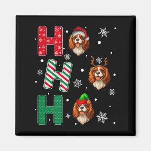 Ho Ho Ho Cavalier King Charles Spaniel Dog Santa E Magnet