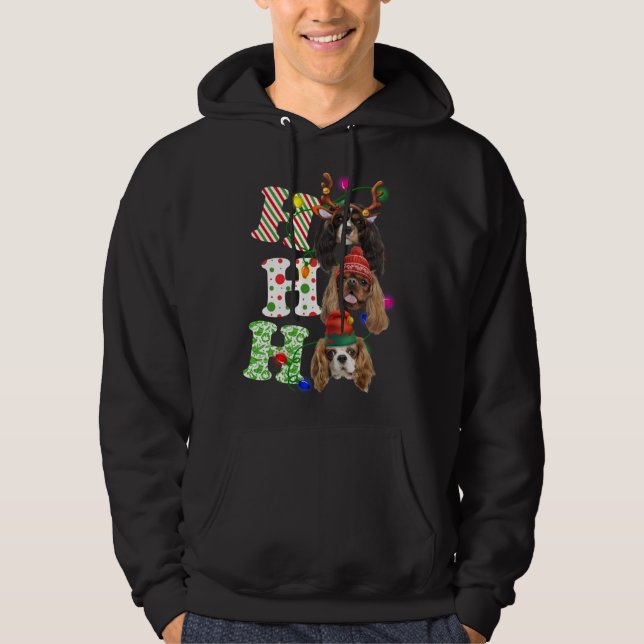 Ho Ho Ho Cavalier King Charles Spaniel Niedlich Ch Hoodie (Vorderseite)