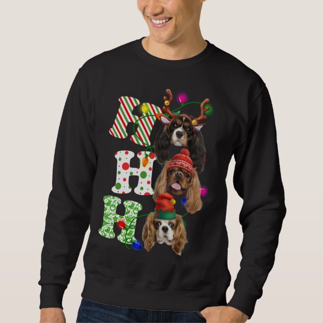 Ho Ho Ho Cavalier King Charles Spaniel Niedlich Ch Sweatshirt (Vorderseite)