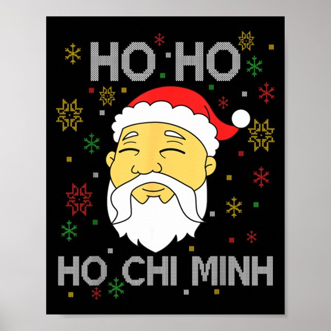 Ho Ho Ho Chi Minh Asian Vietnamese Santa Claus Chr Poster (Vorne)
