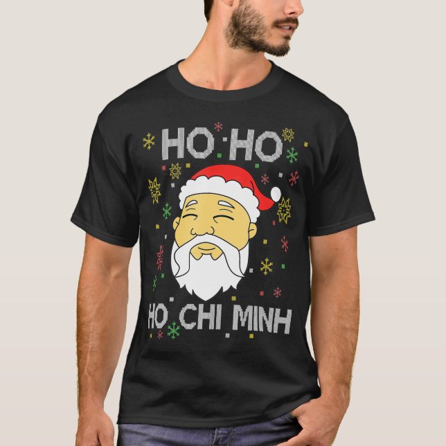Ho Ho Ho Chi Minh asiatisch vietnamese Santa Claus T-Shirt (Vorderseite)