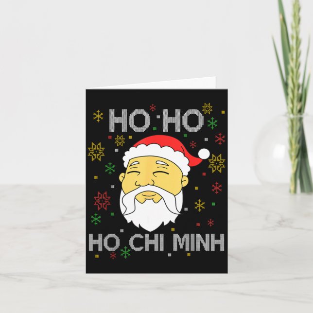 Ho Ho Ho Chi Minh Asiatischer Vietnamesischer Weih Karte (Vorderseite)