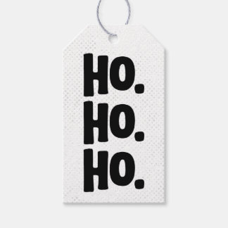 Ho. Ho. Ho. Chic, Edgy & Fun White & Black Geschenkanhänger