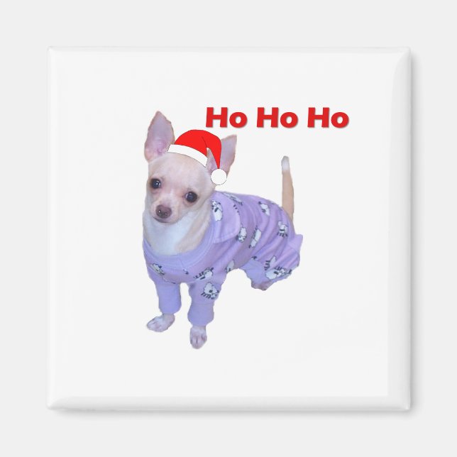 Ho Ho Ho (Chihuahua) Magnet (Vorne)
