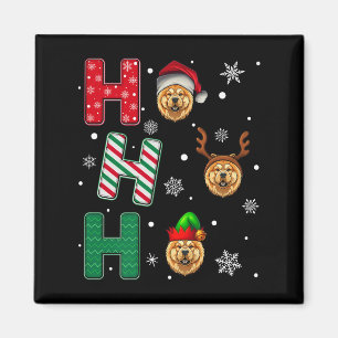Ho Ho Ho Chow Chow Chow Dog Lover Matching Christm Magnet