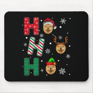 Ho Ho Ho Chow Chow Chow Dog Lover Matching Christm Mousepad