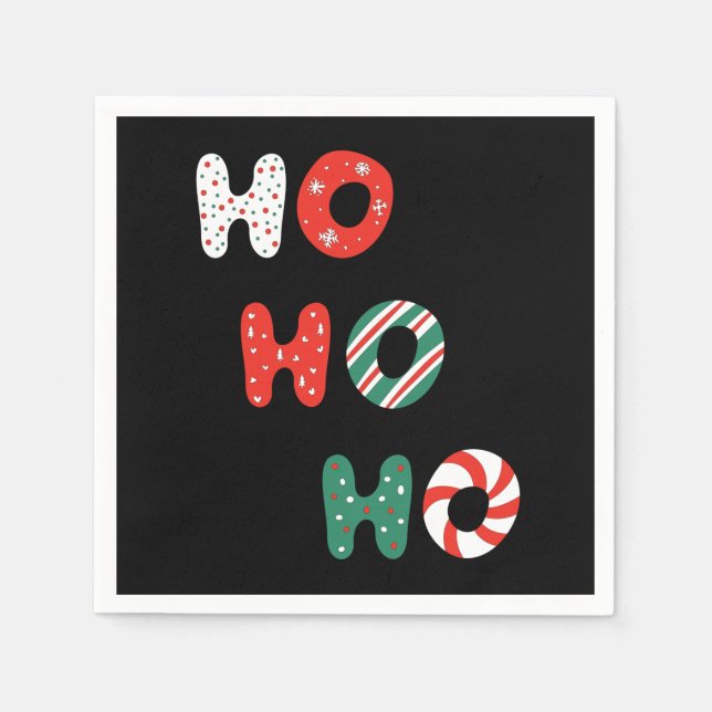 Ho Ho Ho Christmas 3 Ply Napkins Serviette (Vorderseite)
