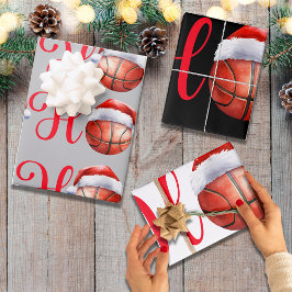 Ho Ho Ho Christmas Basketball Geschenkpapier Set