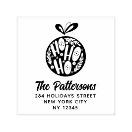 Ho Ho Ho Christmas Bauble Name Rücksendeadresse Permastempel